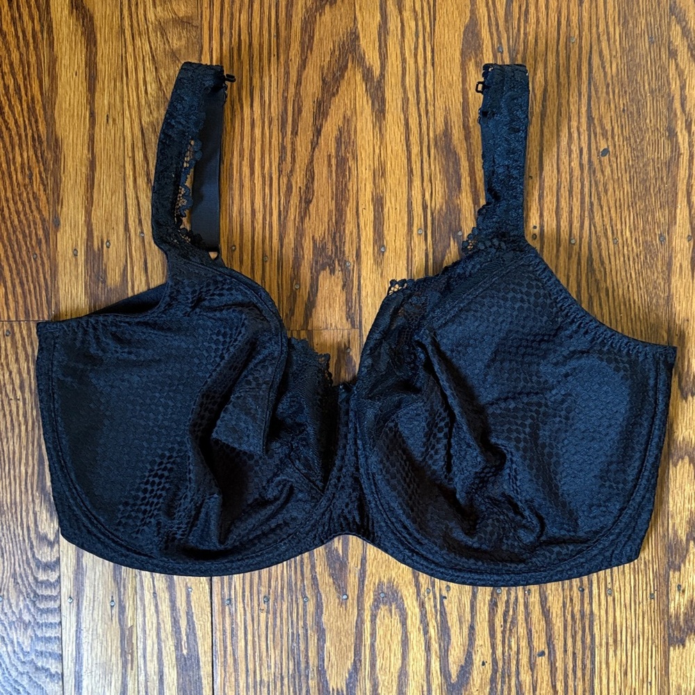 Black Lace Full Cup Bra 40K